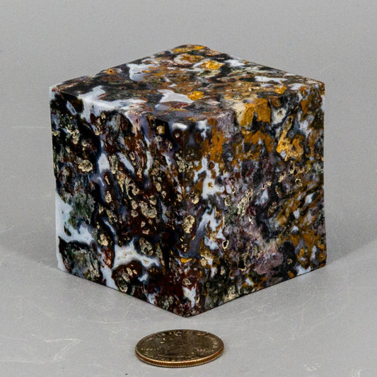 Agate Cube w/t cut Corner