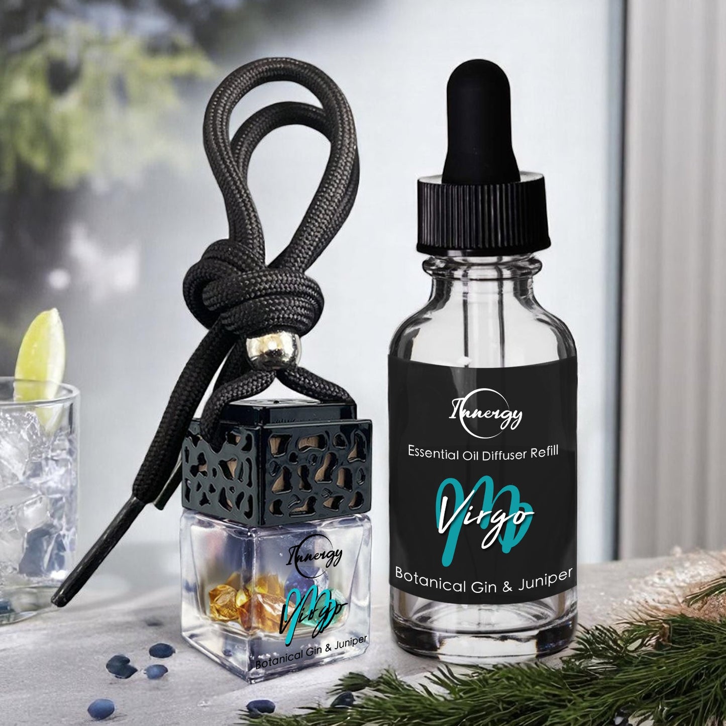 Virgo Zodiac Crystal-Enhanced Oil Diffuser, Car Air Freshener, 8ml