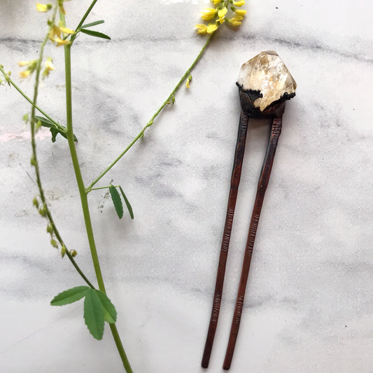 The Enchanted Tresses Hair Pin – Citrine Glow
