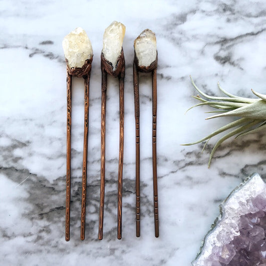 The Enchanted Tresses Hair Pin – Citrine Glow