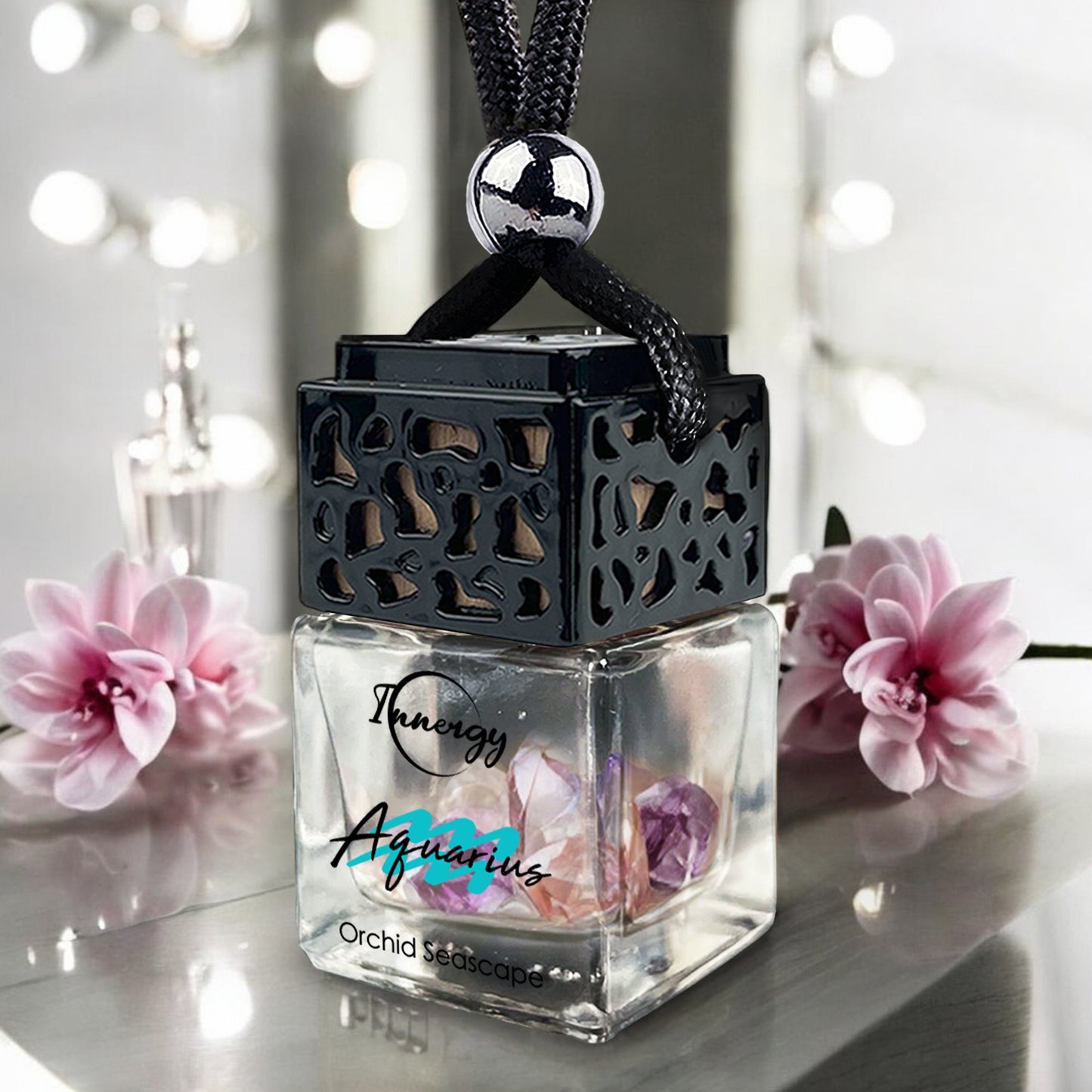 Aquarius Zodiac Crystal-Enhanced Oil Diffuser, Car Air Freshener, 8ml