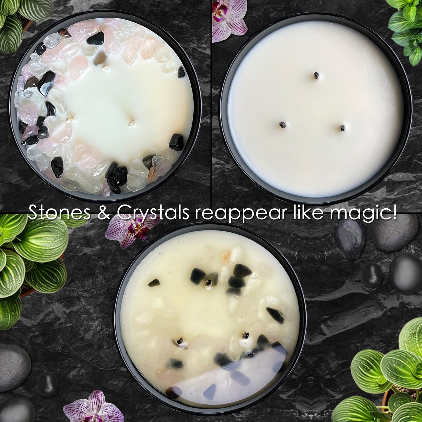 Amber Tides Crystal Candle with Kyanite | Coconut-Soy Wax Candle, 9oz