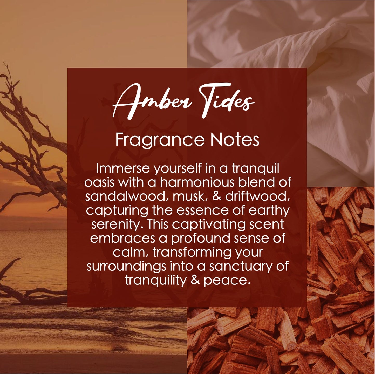 Amber Tides Crystal-Enhanced Premium Coconut-Soy Wax Melts