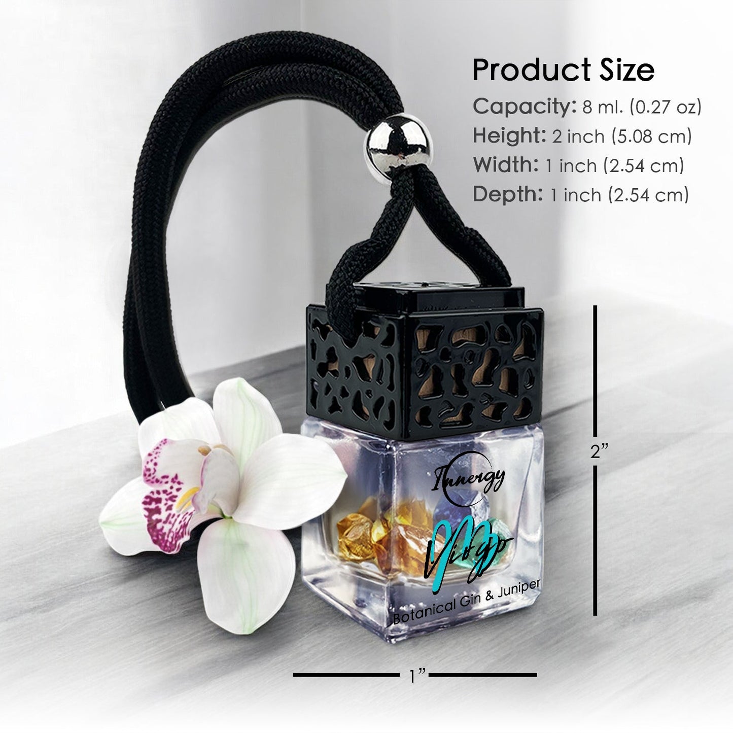 Virgo Zodiac Crystal-Enhanced Oil Diffuser, Car Air Freshener, 8ml