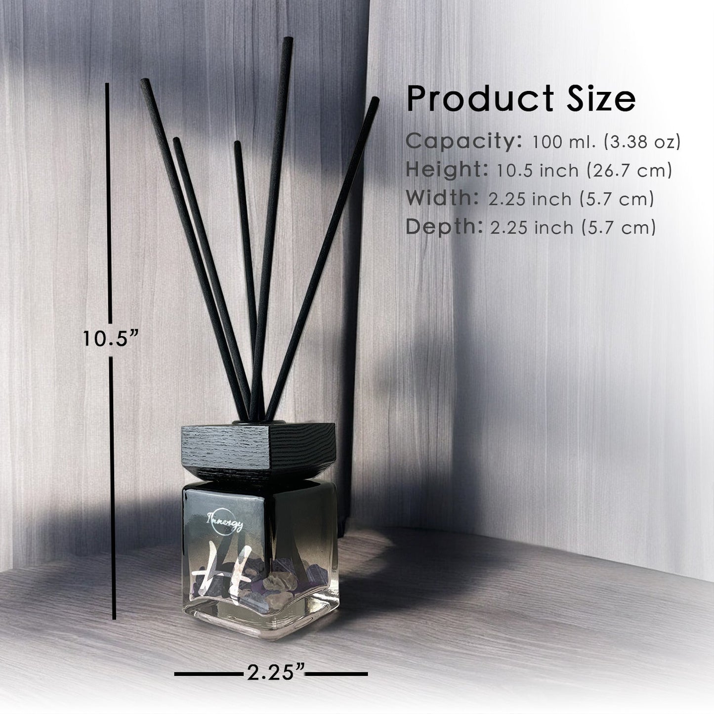 Pisces Zodiac Crystal-Enhanced Reed Oil Diffuser, Cactus Flower & Jade Scent, 100ml