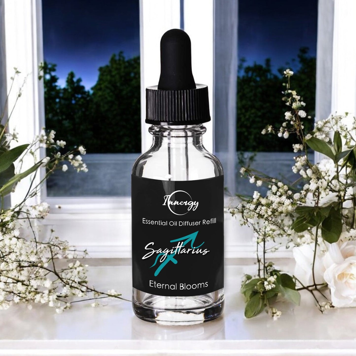 Sagittarius Zodiac Crystal-Enhanced Oil Diffuser, Car Air Freshener, 8ml