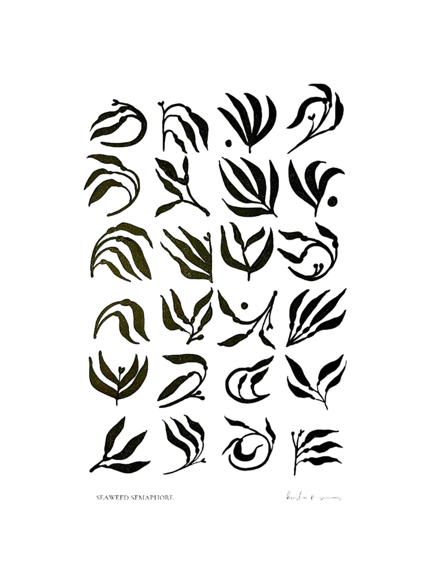 Seaweed Semapahore Fine Art Print