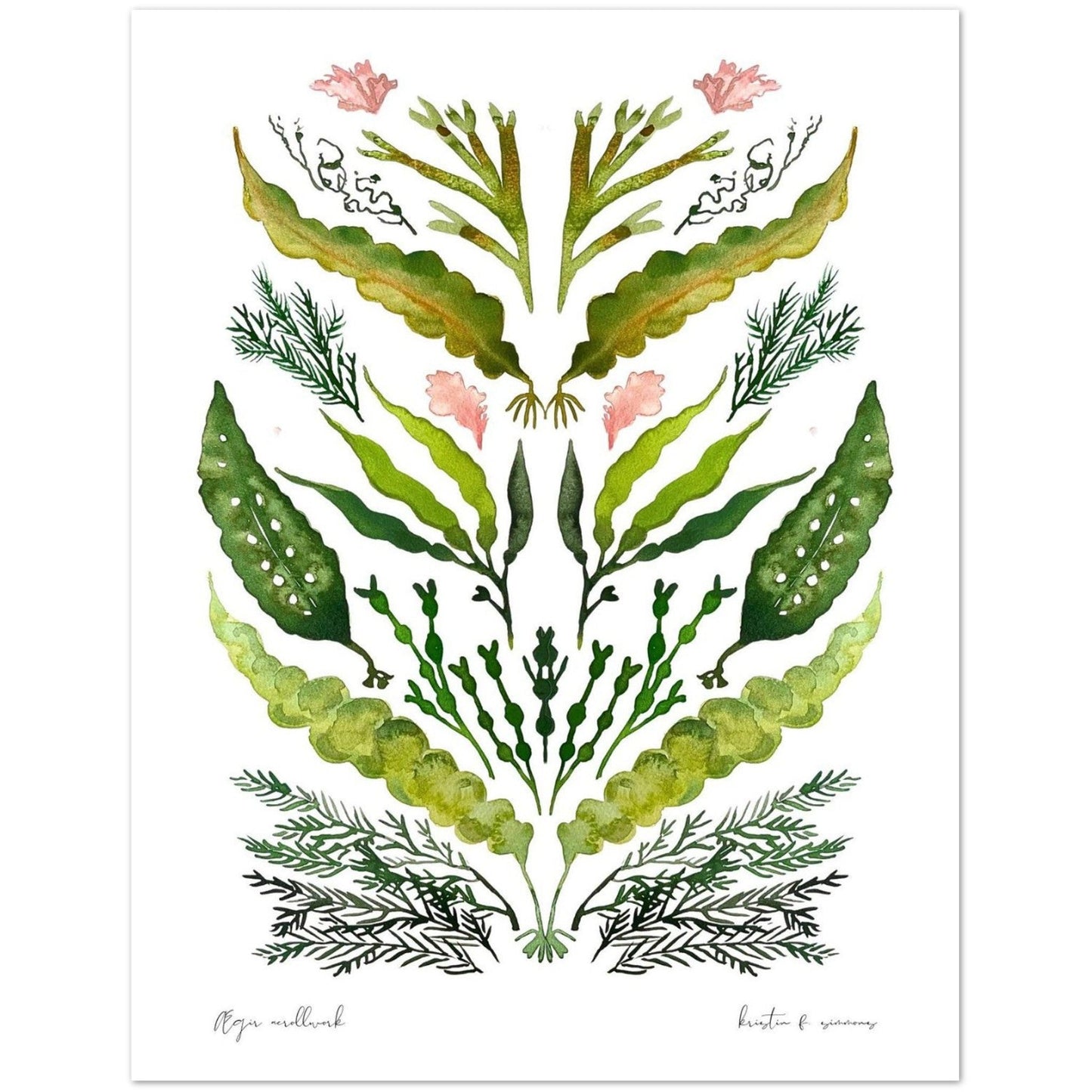 Luxury Notecards ~ Ægir Scandinavian Folk Art - Pack of 4