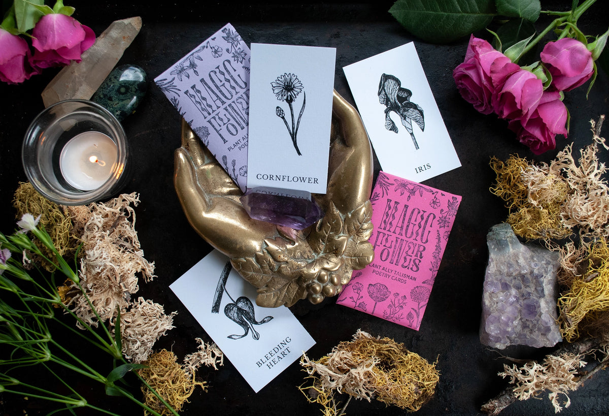 Magic Flowers Mystery Pack - Mini Poetry Oracle Cards
