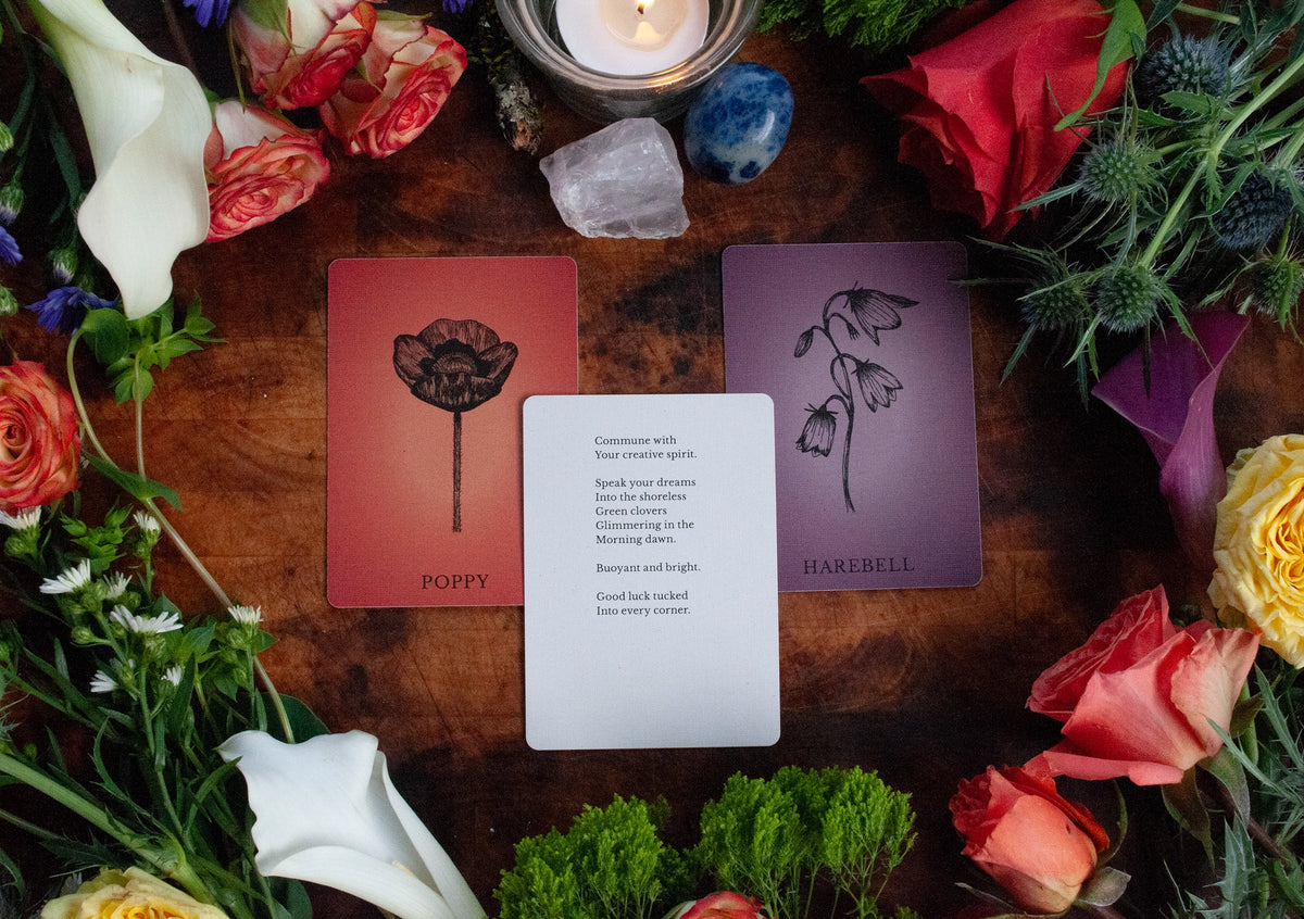Magic Flowers Oracle Deck - A Botanical Guide to Wisdom & Whispers