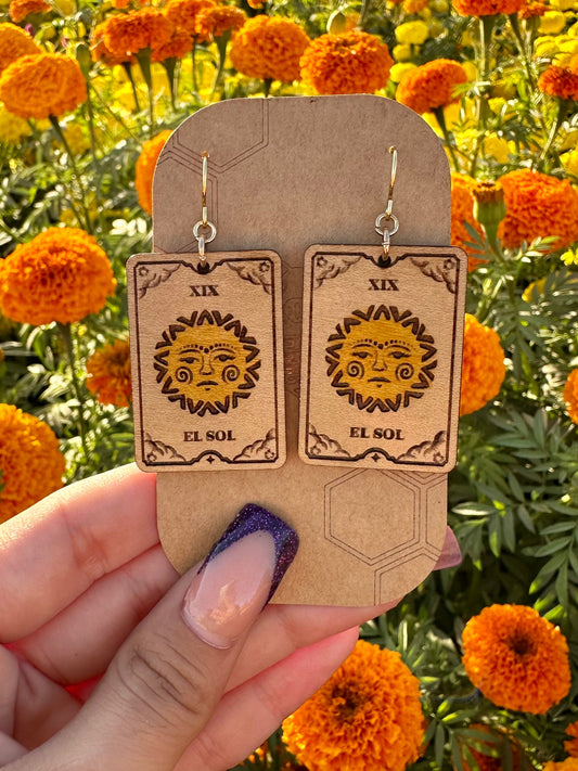 El Sol Tarot Earrings
