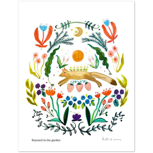 Luxury Notecards ~ Reynard in the Garden - Pack of 4