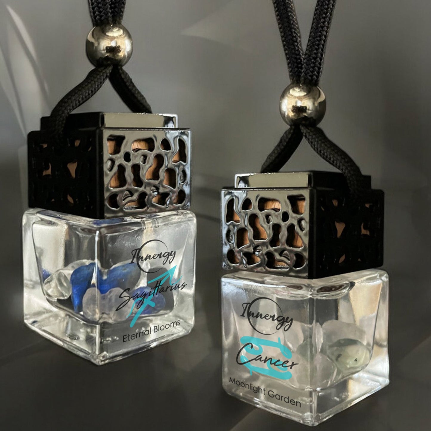 Libra Zodiac Crystal-Enhanced Oil Diffuser, Car Air Freshener, 8ml